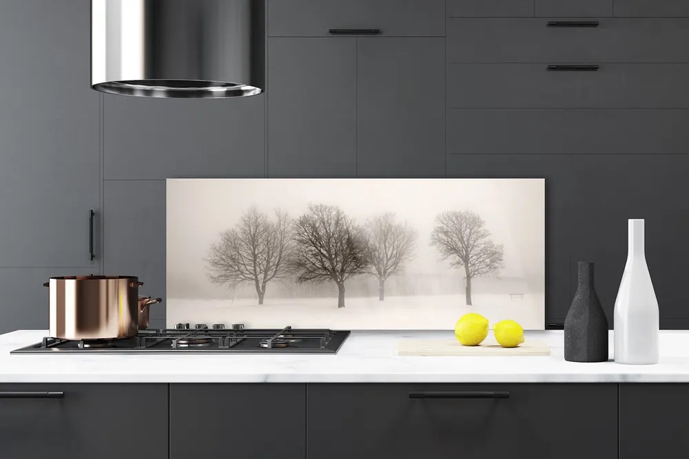 Panel Szklany Zimowa Cisza W Lesie