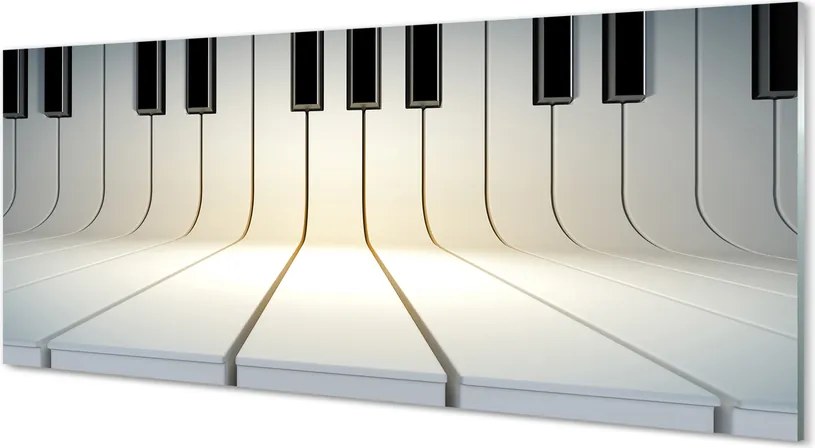 Szklany Panel Klawisze Fortepianu