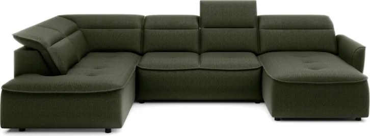 Narożnik MURILLO XL z elektryczną regulacją siedziska Lewostronny w tkaninie VOUGE 11 WERSAL