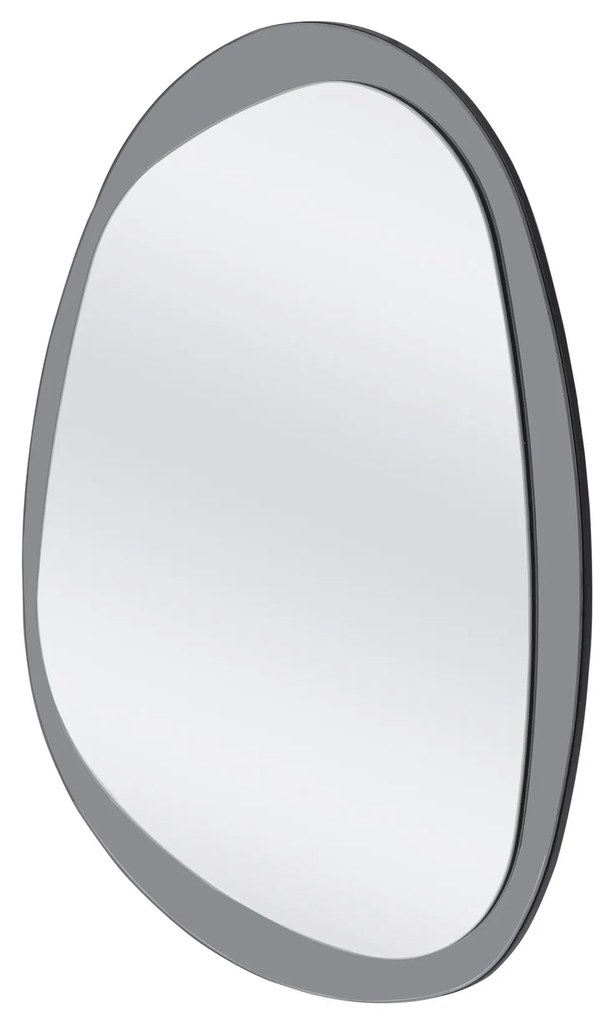 Lustro ścienne, podświetlane srebrne/niebieskie 80/60 cm PLAZA