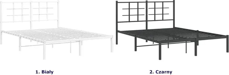 Białe duże łóżko z metalu 160x200 cm Z1-C99