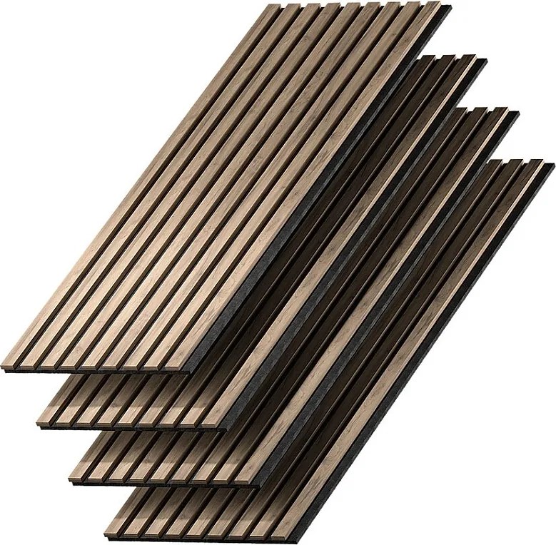 Panele ścienne orzech włoski 120x1.8x40 akustikpaneel