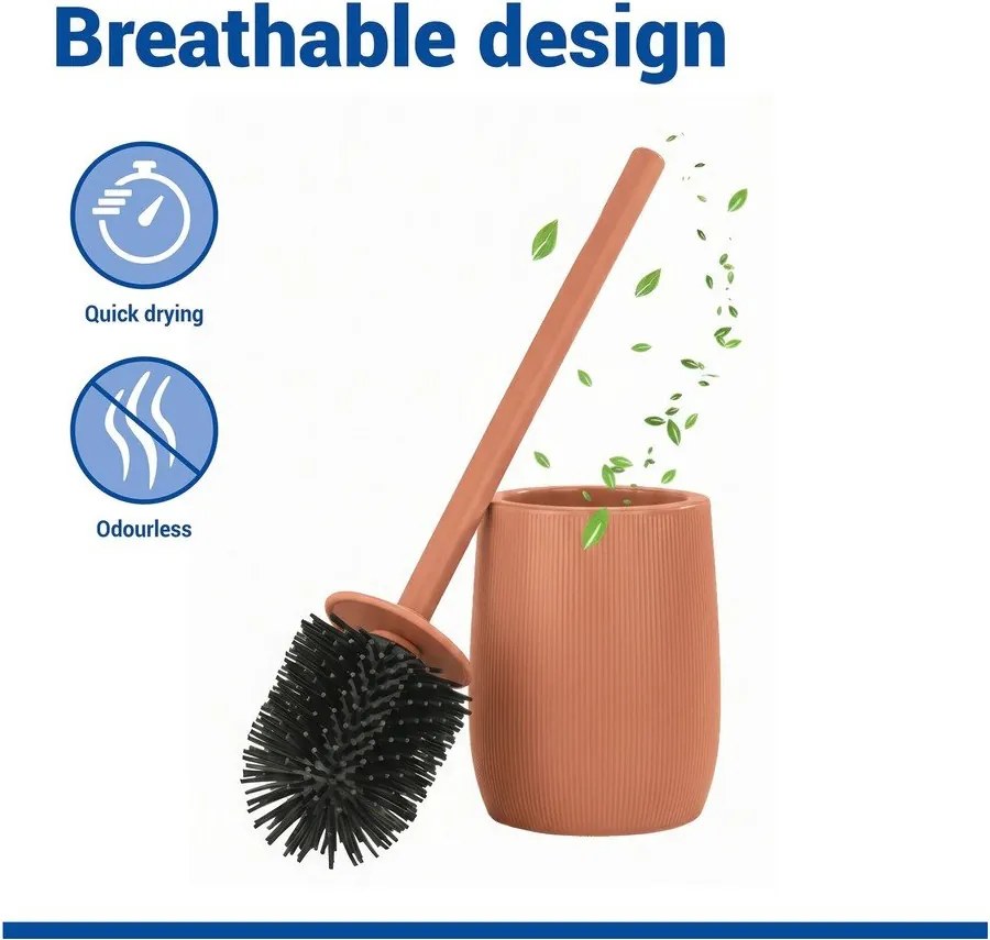 Brązowa szczotka do WC ceramiczna Fablo – Wenko