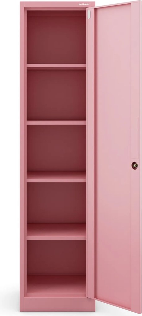 Metalowa szafa aktowa Alex Fresh Style 45x40x185 cm pudrowy róż