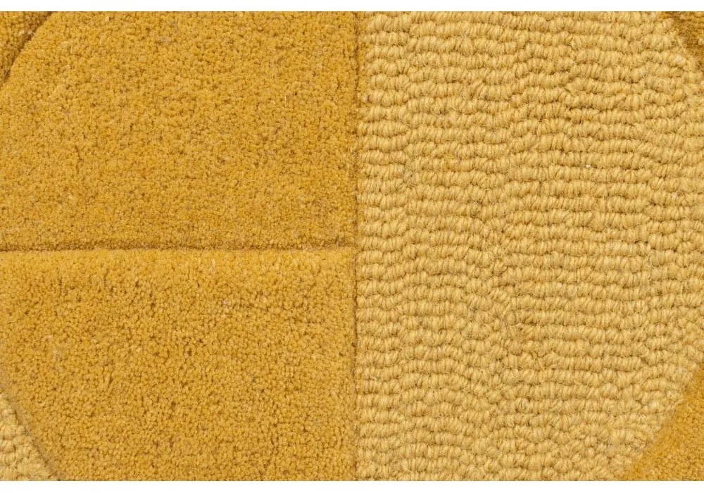 Żółty wełniany dywan Flair Rugs Gigi, 120x170 cm