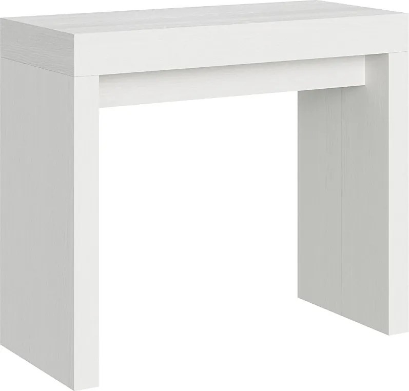 Konsola rozkładana 90x40/300 cm Roxell Frassino biała
