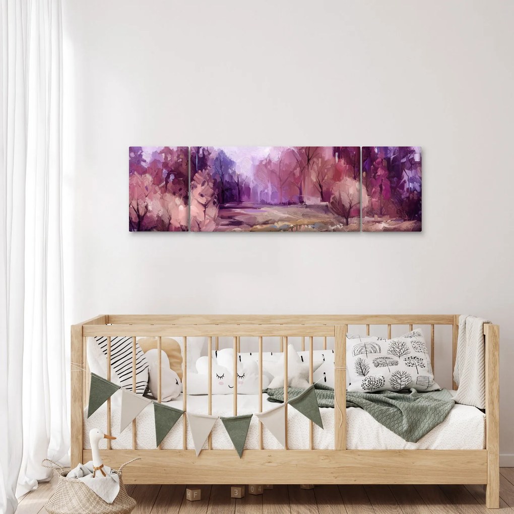 Obraz - Malarstwo pejzażowe jesienne (170x50 cm)