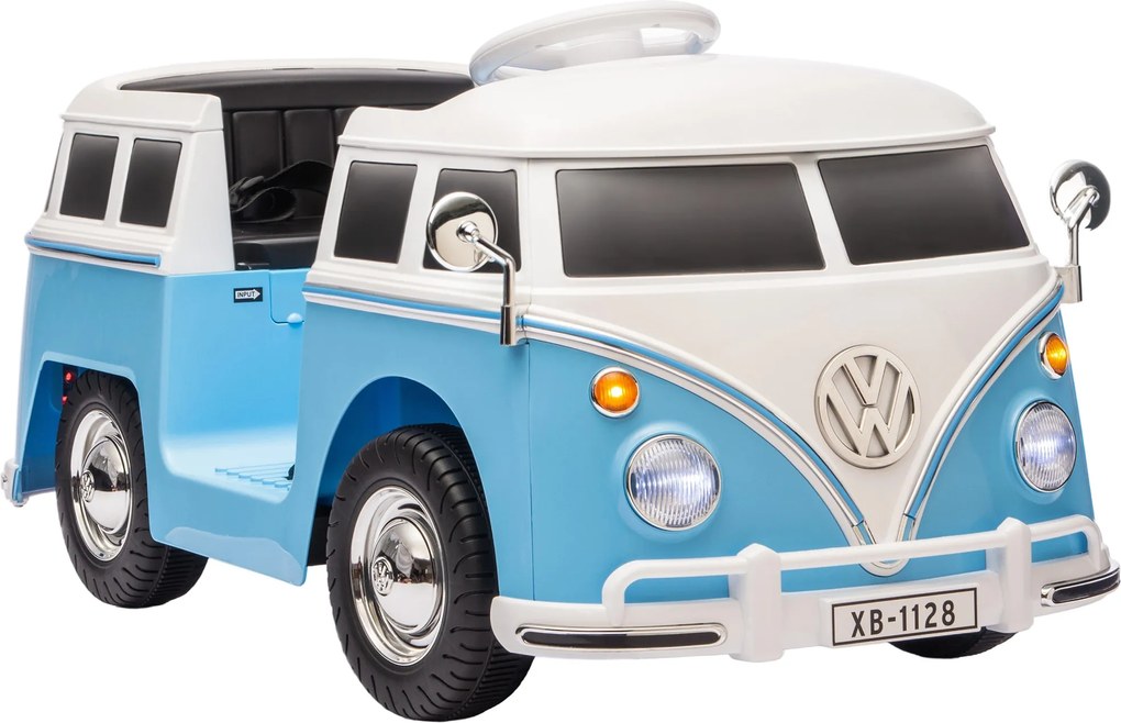 AIYAPLAY Dziecięcy samochód elektryczny, 12V pojazd dziecięcy z MP3, podwójnym silnikiem, klaksonem, miękki start, 89x49x41,5 cm, niebieski