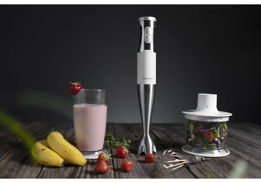 Concept TM4910 blender z rozdrabniaczem, trzepaczką i pojemnikiem do miksowania 1000 W WHITE