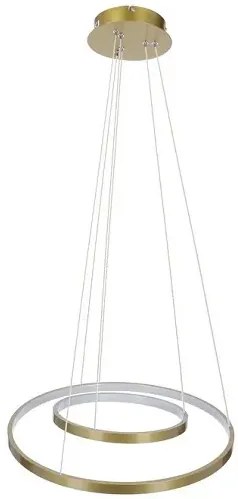 Złota lampa wisząca LED z dwoma ringami o różnej średnicy - 2X V082 G1-S08