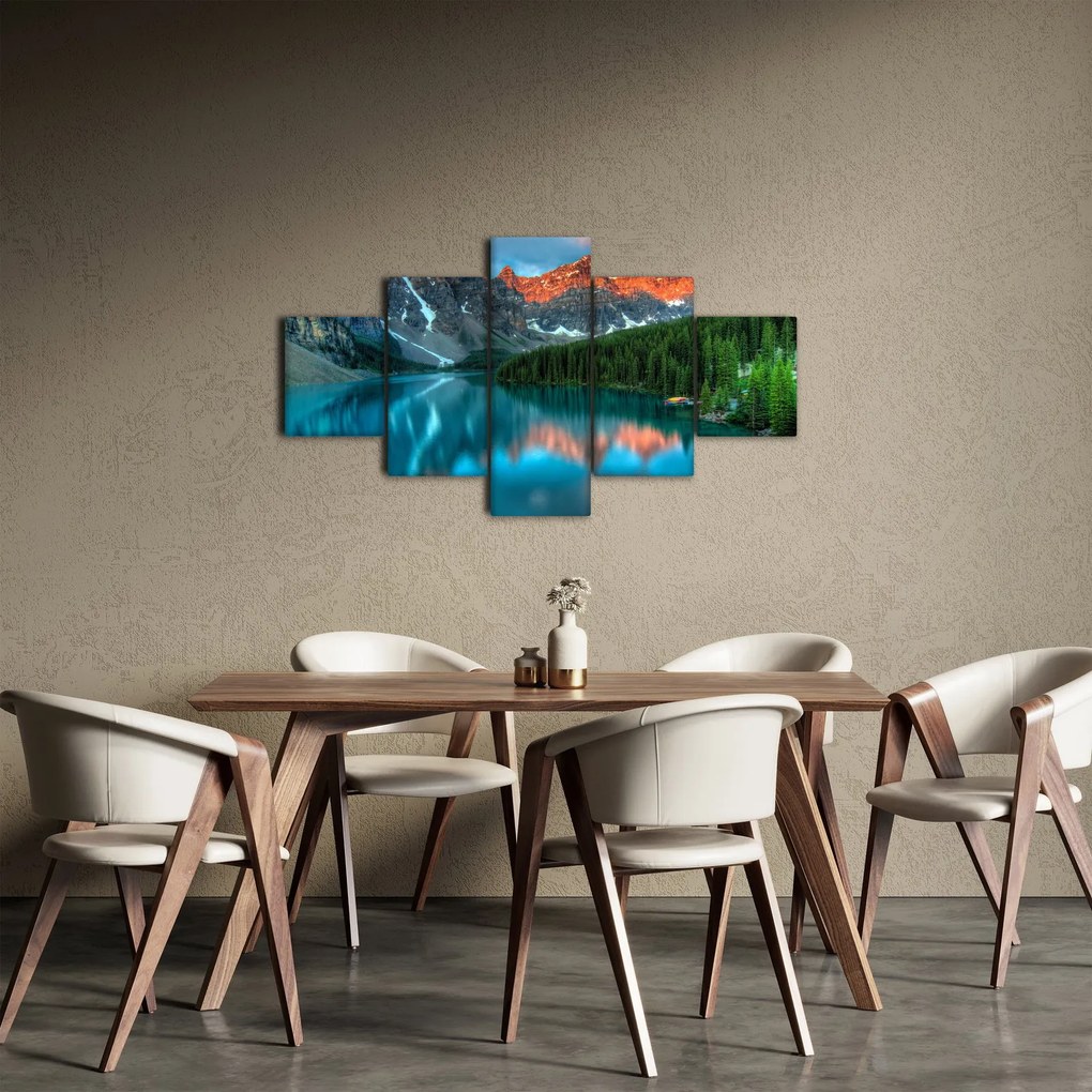 Obraz turkusowego jeziora (125x70 cm)