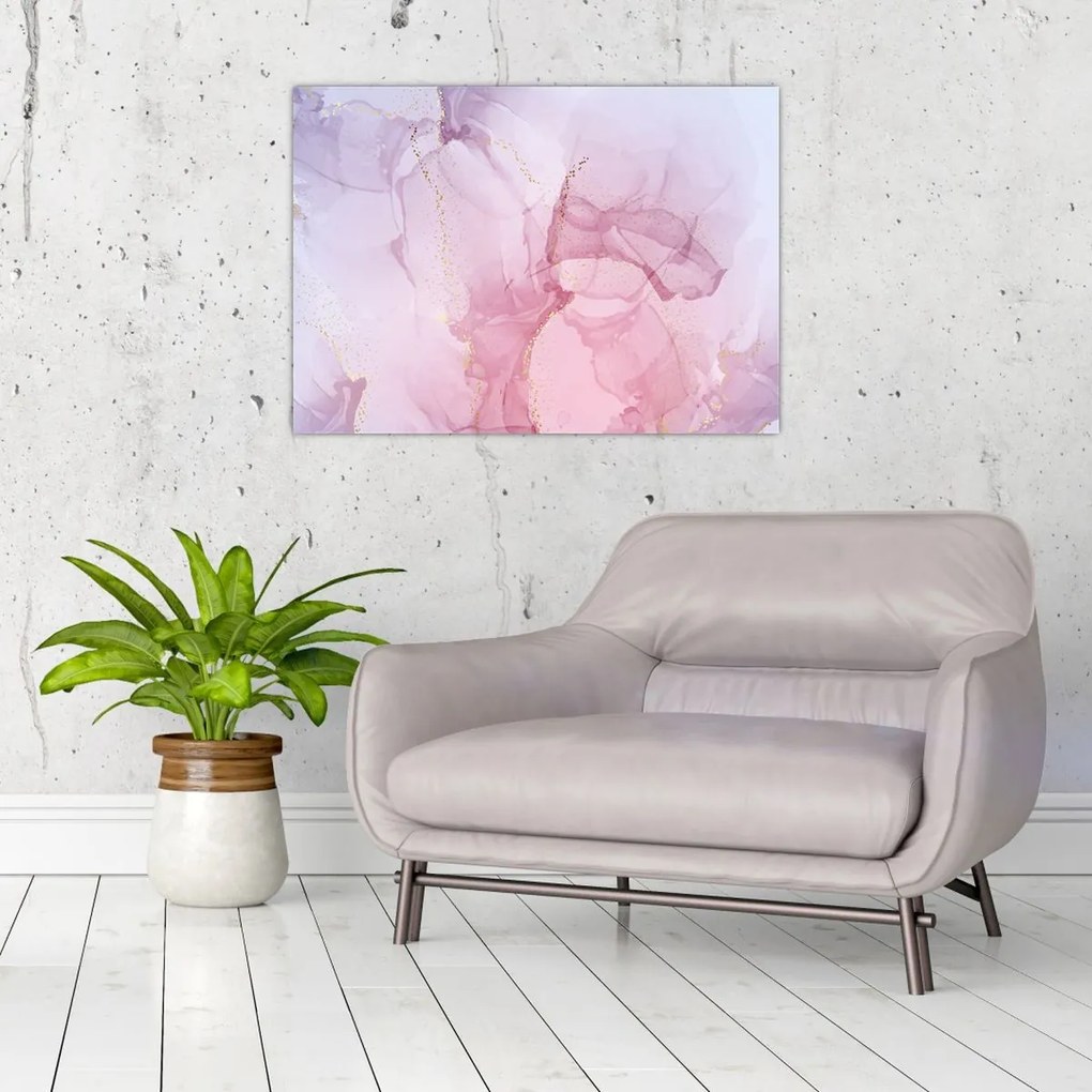 Obraz - Różowe plamy (70x50 cm)