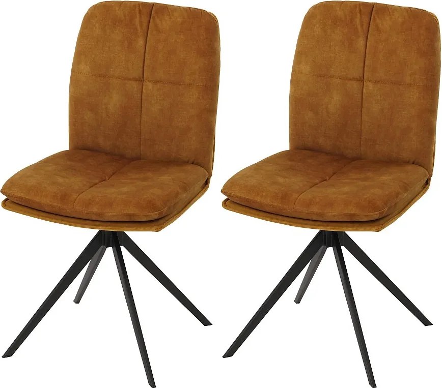 Krzesło do jadalni MCW-M68 (zestaw 2 szt.),  żółte