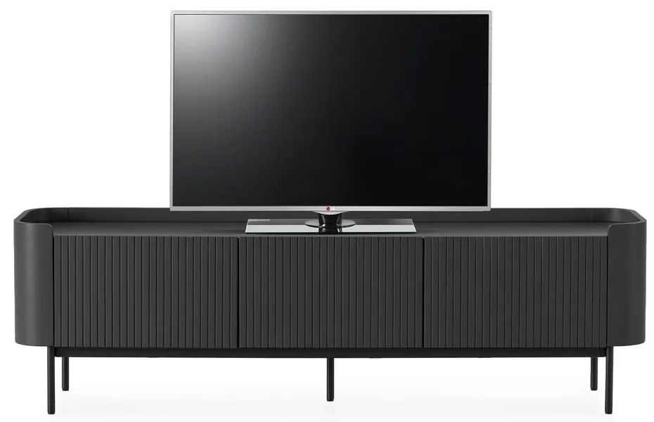 Czarna szafka pod TV 180x55x40 cm Willa – MOME