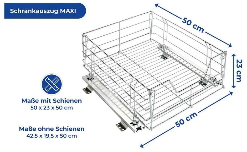 Nierdzewna wysuwana szufladka Maximex Slide