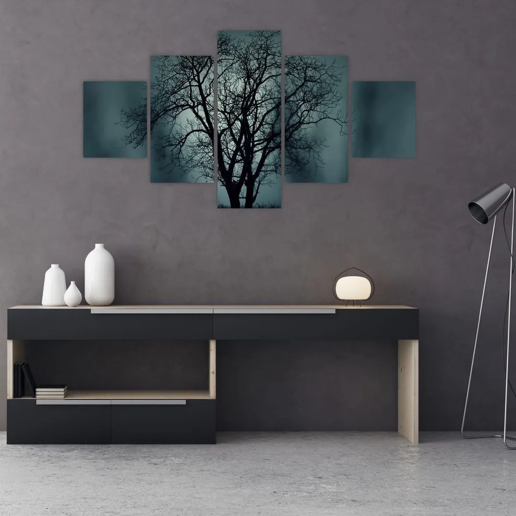 Obraz drzewa podczas zaćmienia (125x70 cm)