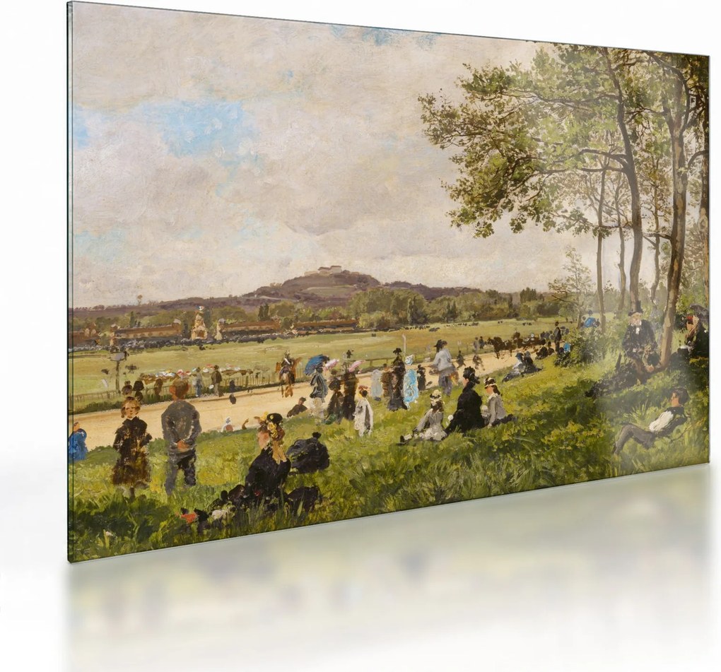 Obraz na szkle - French 19th Century, Race Course at Longchamps, reprodukcje (70x50 cm)