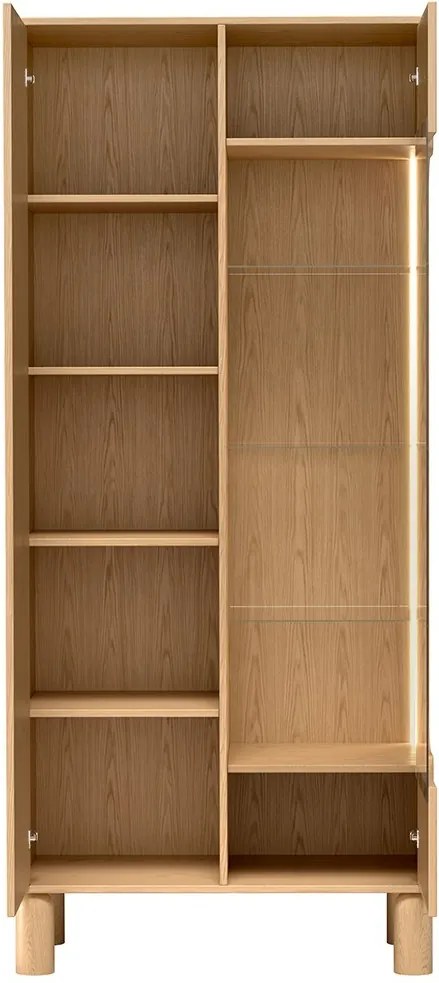 Masseno Witryna SABBIA 197 x 89 cm do Salonu stojąca Dąb