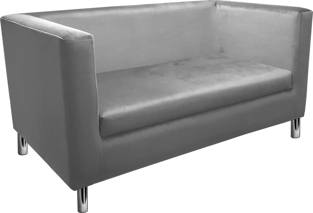 Sofa Monaco : Kolor nogi - Chrom, Kolor tkaniny - VELVET - MG17, Typ tkaniny - Velvet, Wysokość nogi - 15 cm