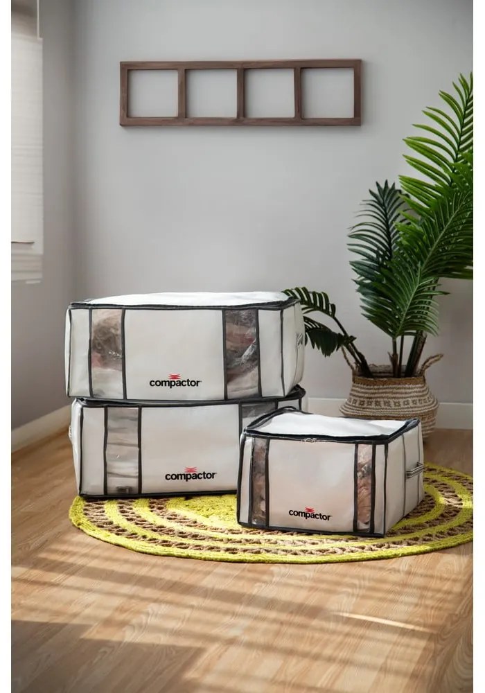 Tekstylny pojemnik do przechowywania ubrań próżniowy/usztywniany 42x25x25 cm Life – Compactor