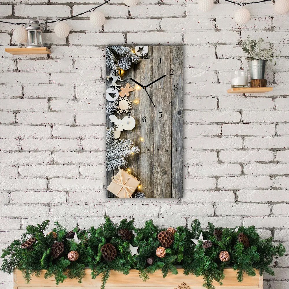 Zegar ścienny Choinka Święta Prezenty Ozdoba