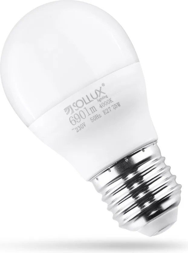 Żarówka LED z neutralnym światłem z gwintem E27, 7,5 W – Sollux