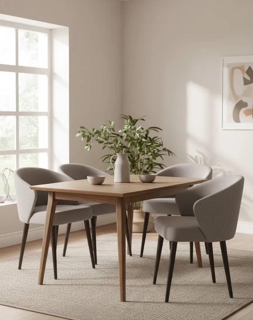 Szare kubełkowe krzesło do salonu T6-A62