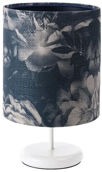 Biało-granatowa lampka nocna w kwiaty - 3X S395 P5-F15