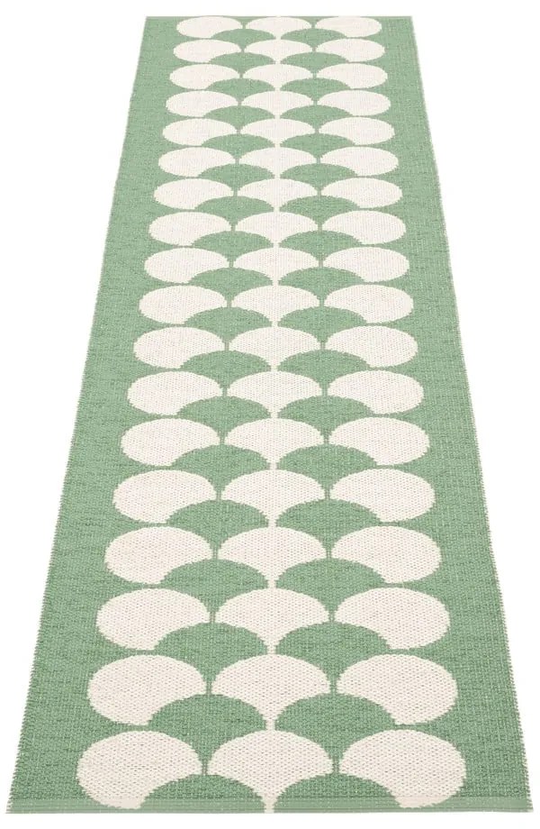 Zielono-kremowy chodnik odpowiedni na zewnątrz 70x250 cm Poppy Oregano – Pappelina