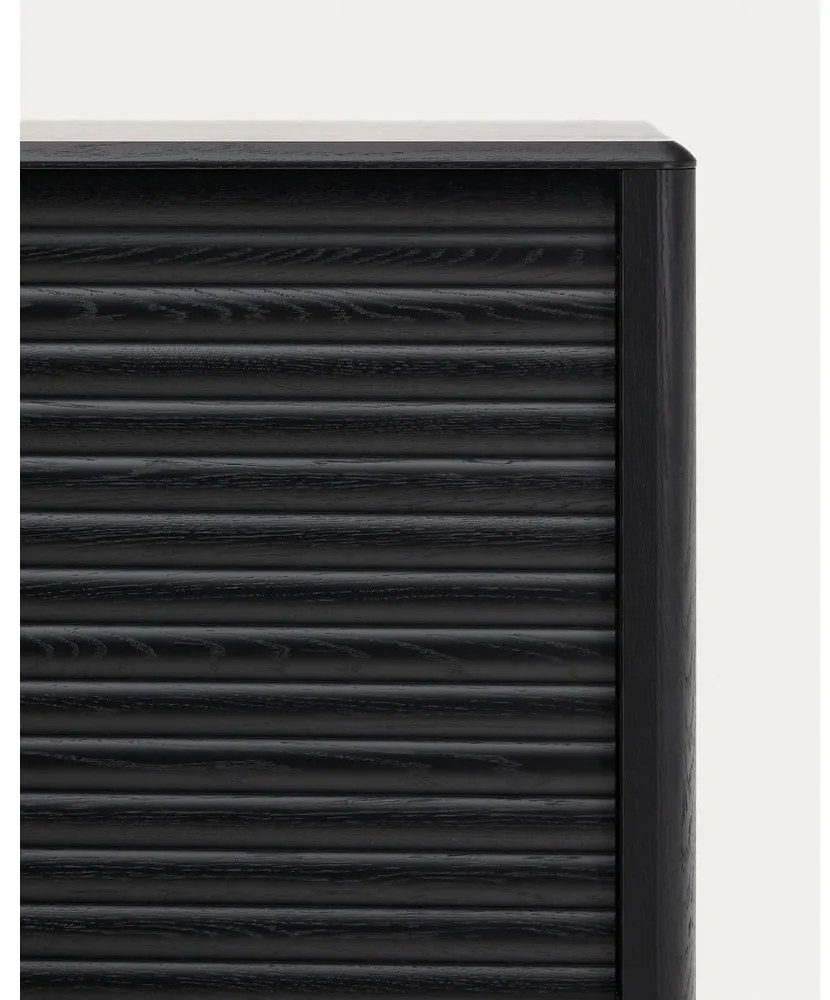 Czarna szafka w dekorze dębu 104,5x144x40 cm Lenon – Kave Home