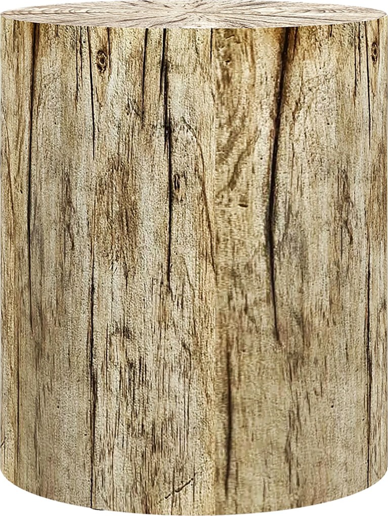 HOMCOM Stolik pomocniczy w designie pieńka drzewa, odporny na warunki atmosferyczne, do wnętrz i ogrodu, Beton, Ø37 x 43 cm