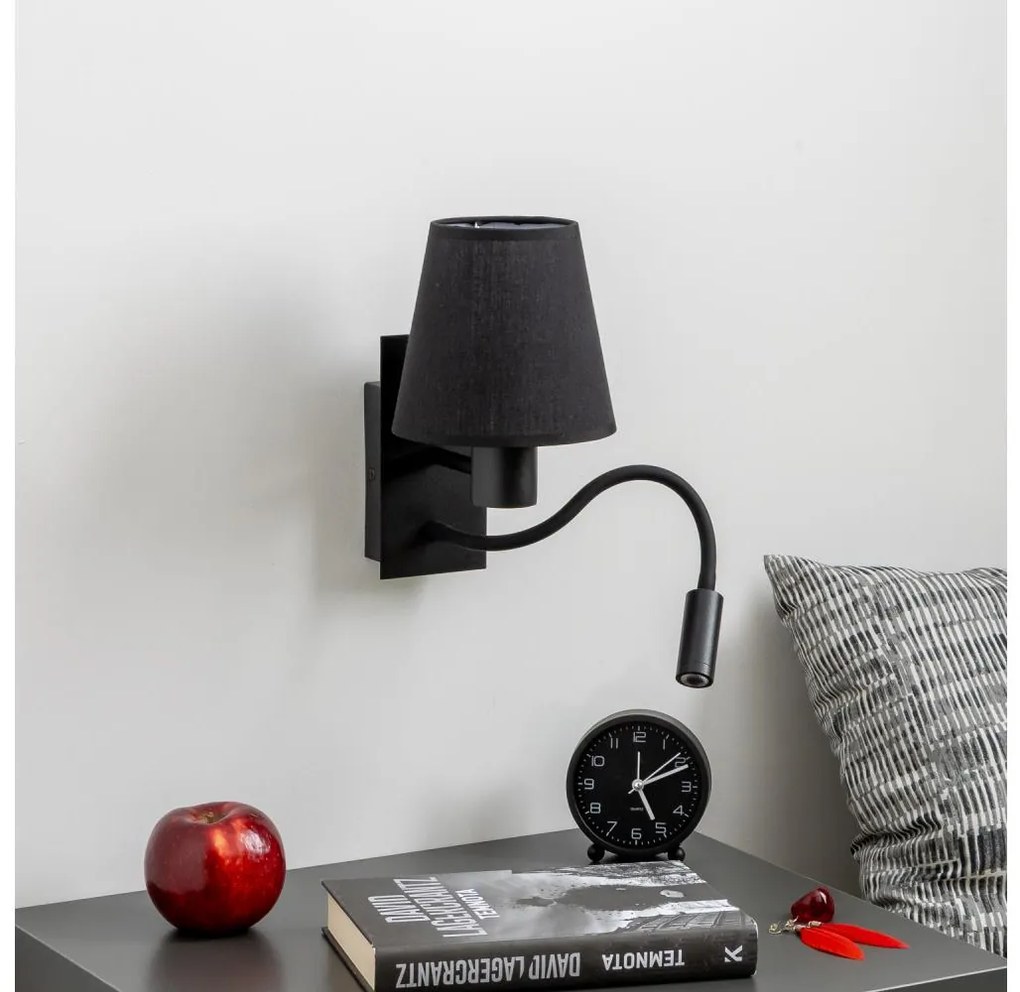 Brilagi - LED Kinkiet NUBILA 1xE27/25W/230V + LED/3W czarny