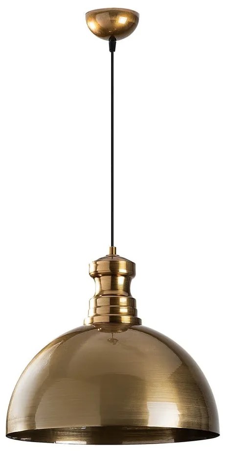 Lampa wisząca w kolorze złota z metalowym kloszem ø 40 cm Berceste – Opviq lights