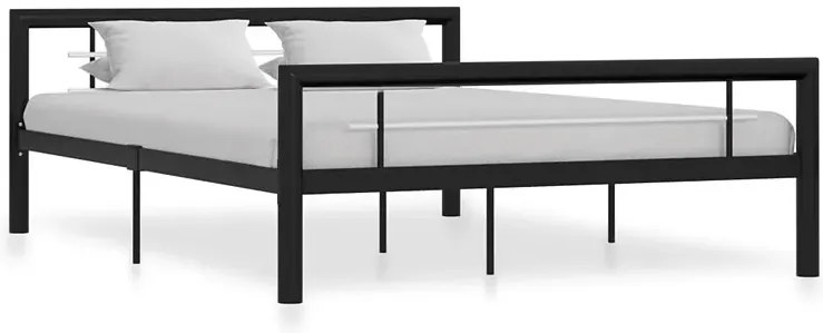 Czarne metalowe łóżko w stylu loftowym 140x200 cm D7-B52