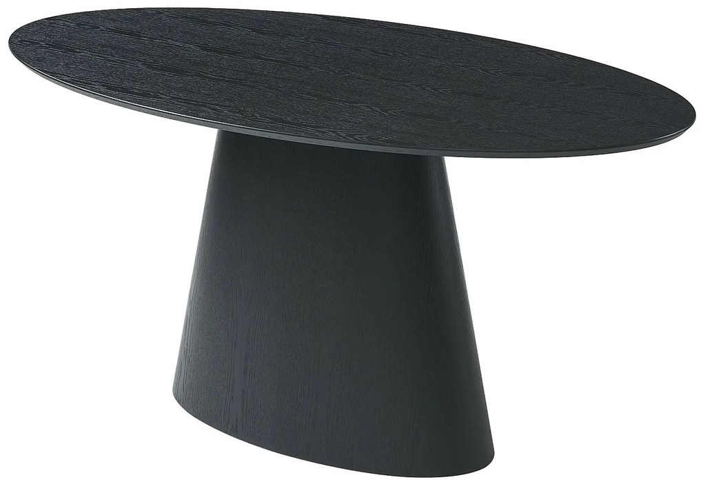 Stół do jadalni dla 6 osób z MDF - Czarny - ANTELADA