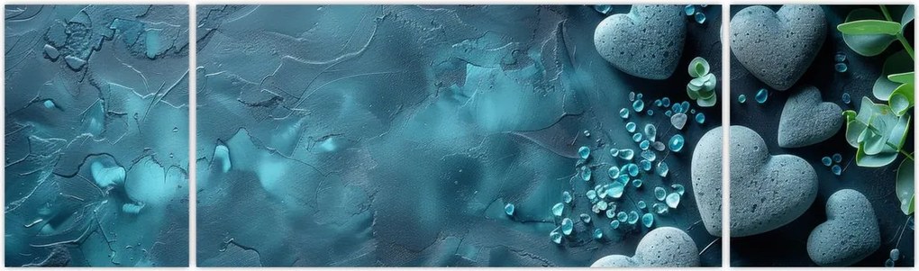 Obraz - Kamienie w kształcie serca (170x50 cm)