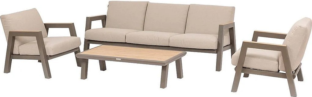 Zestaw aluminiowy HELIOS dla 5 osób (szaro-brązowy)