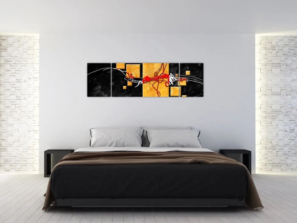 Abstrakcyjny obraz - Tancerka (170x50 cm)