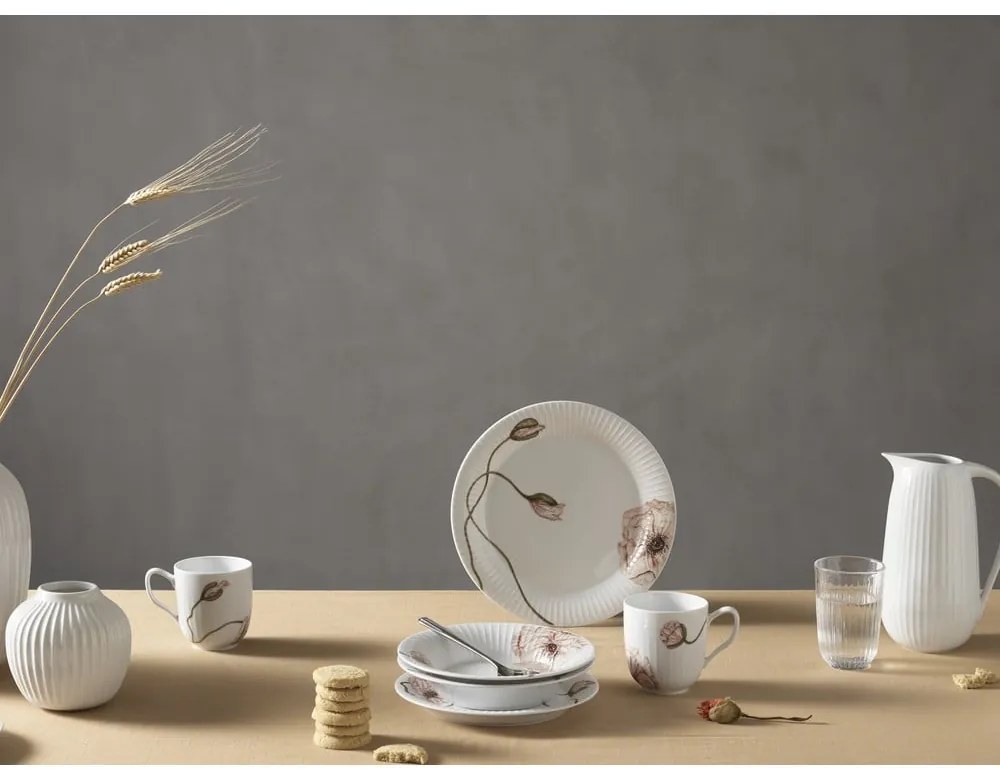 Biały porcelanowy talerz Kähler Design Hammershøi Poppy, ø 27 cm