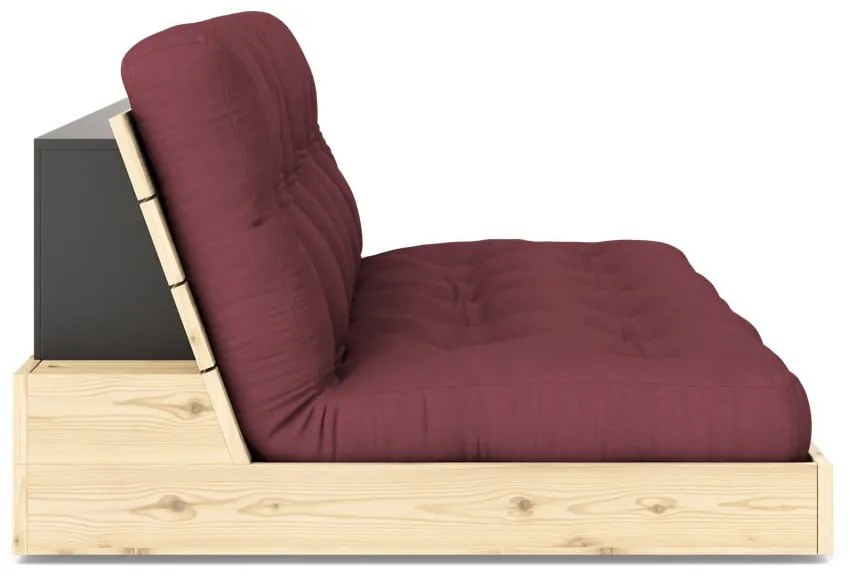 Bordowa rozkładana sofa 196 cm Base – Karup Design