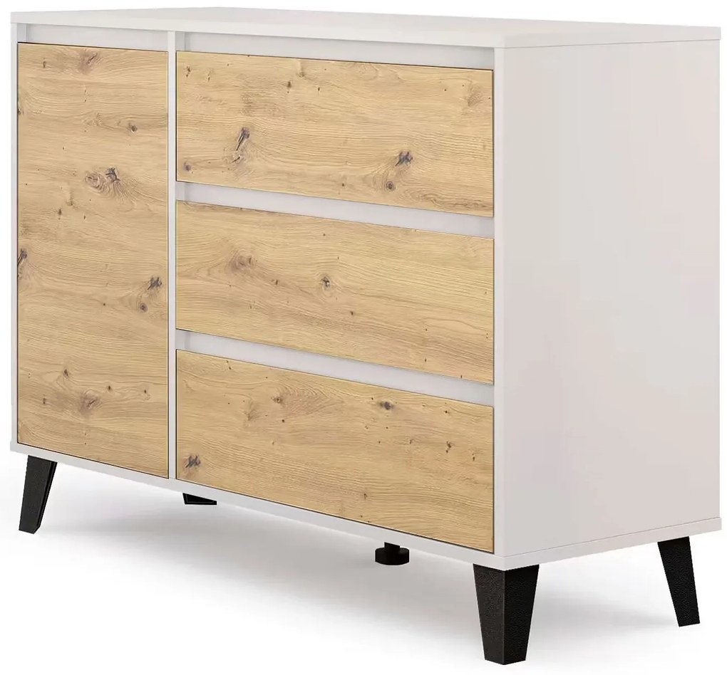 Komoda na ubrania kaszmir + dąb artisan R5-B95