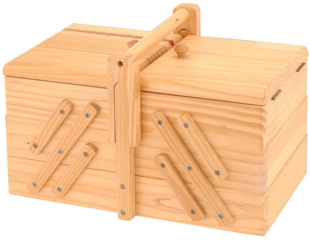 Drewniana niciarka – klasyczna niciarka z 5 przegródkami