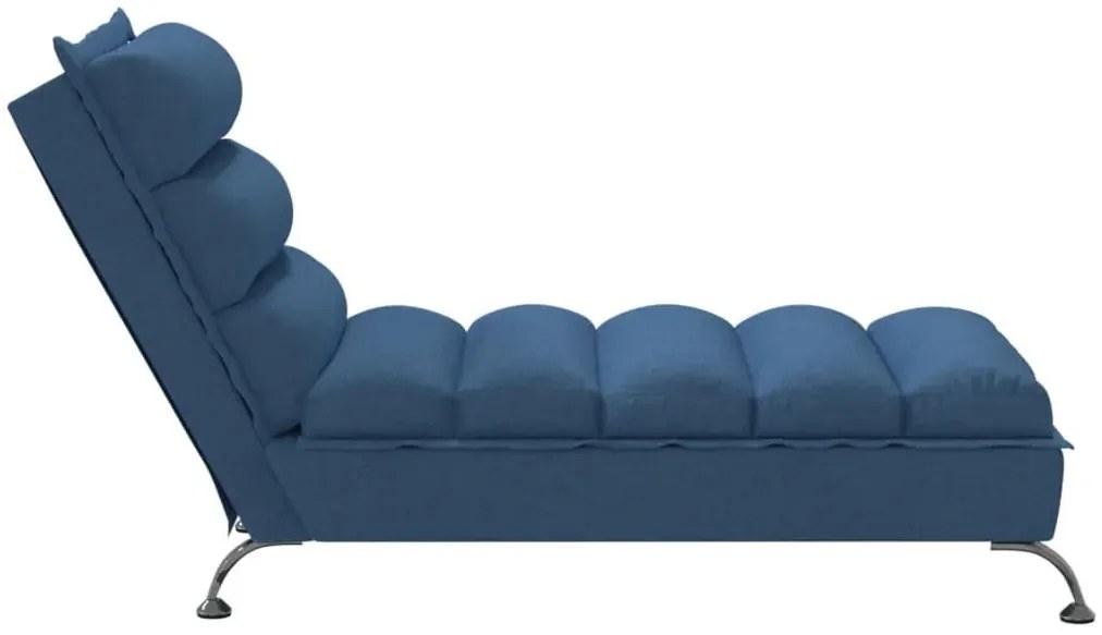 Niebieski fotel typu leżanka na nóżkach W0-R22