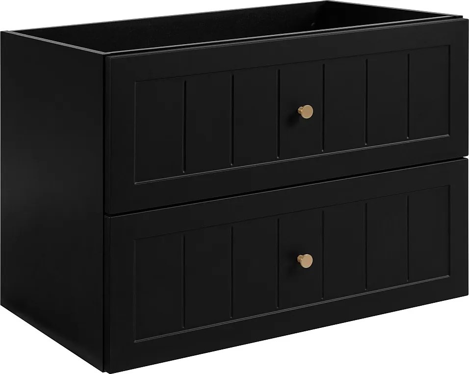 Szafka podumywalkowa w stylu klasycznym, czarna, 80 x 57 x 46 cm