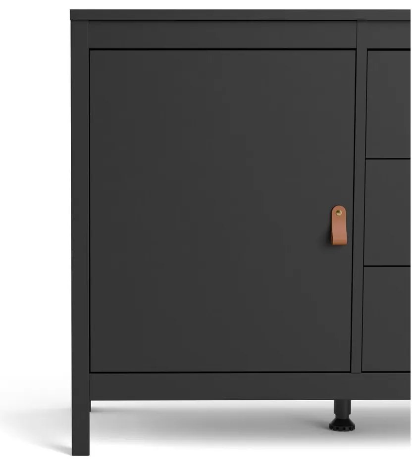 Czarna niska komoda 152x80 cm Madrid – Tvilum