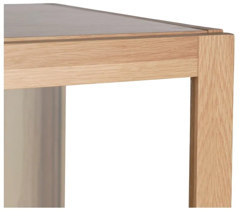 Witryna z litego drewna dębowego 140x100 cm Elba – Unique Furniture