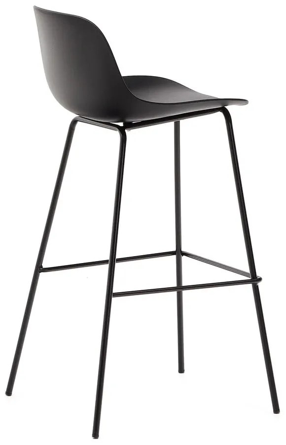 Czarny hoker (wysokość siedziska 74 cm) Altea – Kave Home