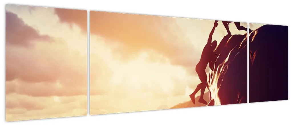 Obraz -Wspinacze (170x50 cm)