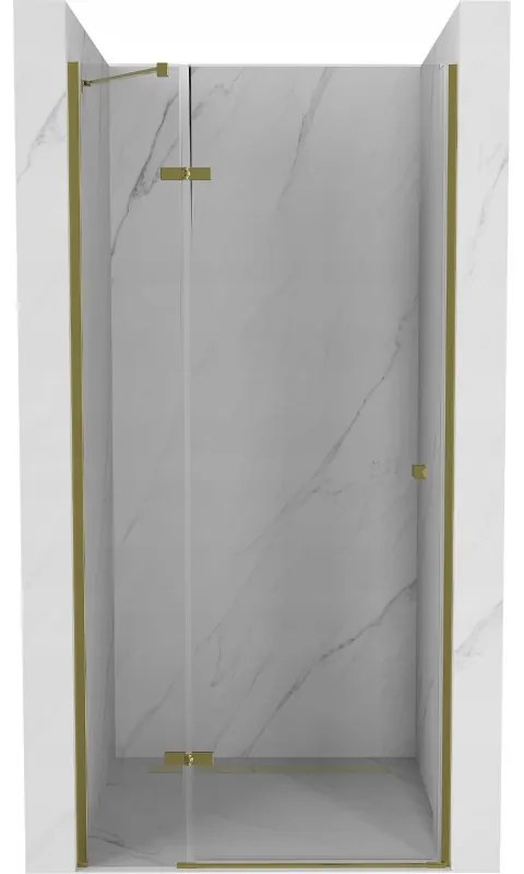 Mexen Roma drzwi prysznicowe uchylne 120 cm, transparent, złote - 854-120-000-50-00