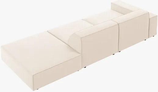 OUTLET Sofa 3-osobowa jasny beż welur 262x102x70 Jodie od Micadoni